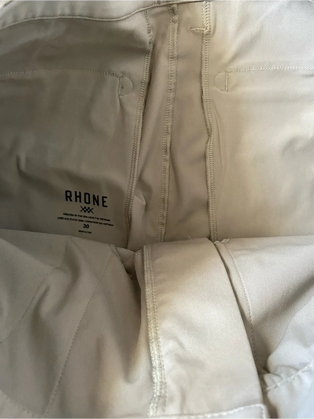 RHONE Slim Fit Commuter Jogger‎ Pant Men's 30 khaki tan Ankle Zip Performance
